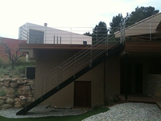 Garde corps de terrasse en inox