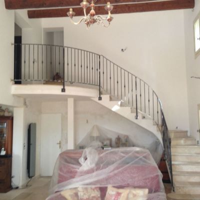 rampe d escalier en fer débillardé